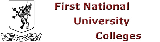 Colleges of First National Universtiy